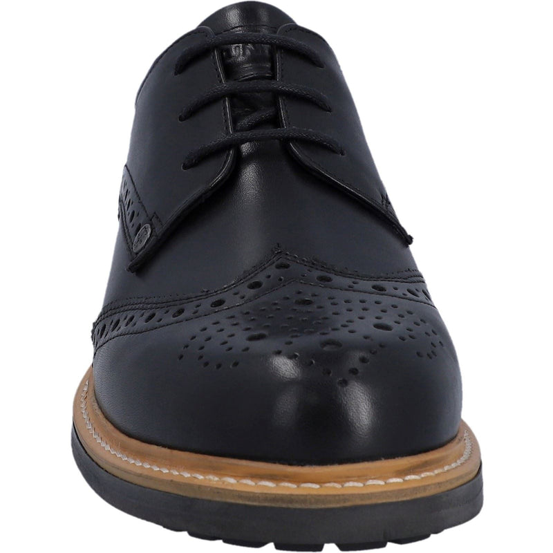 Hunter Cawdor Scarpe Nere In Stile Brogue In Pelle Da Uomo