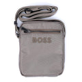 Boss Catch Zip Borsa A Tracolla Color Taupe In Poliestere Da Uomo