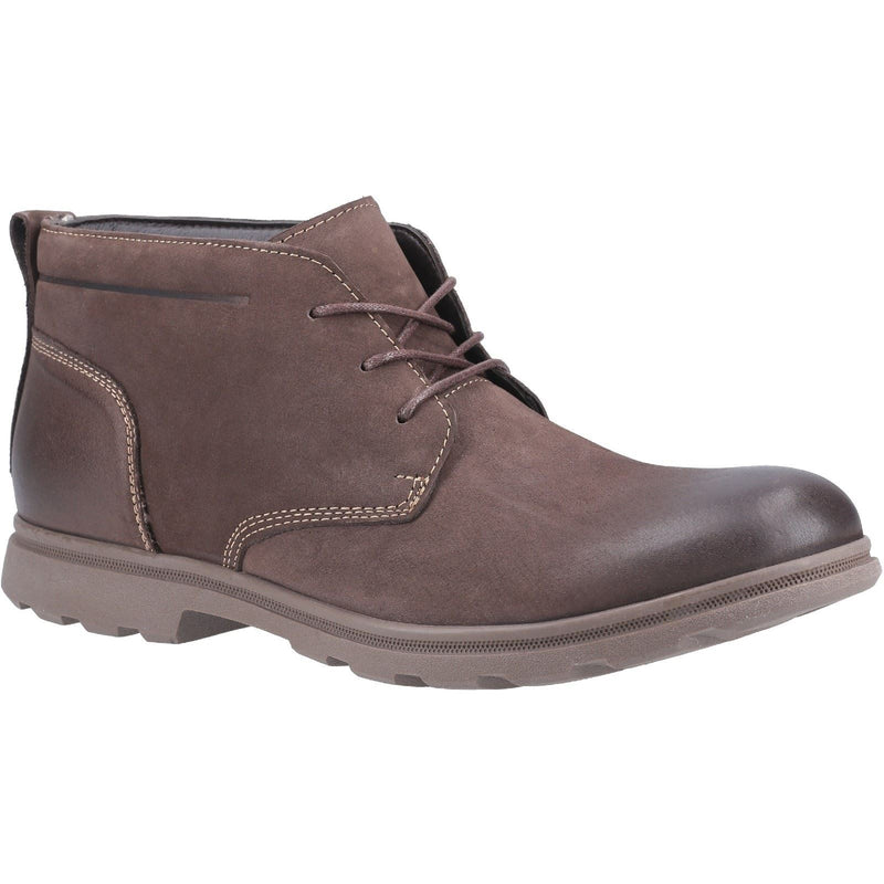 Hush Puppies Tyson Chukka Stivali Da Uomo In Pelle Marrone.