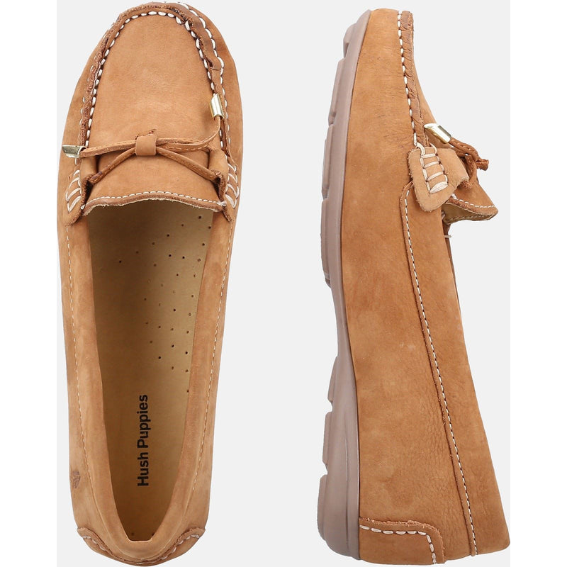 Hush Puppies Maggie Mocassini Da Donna In Pelle Color Cuoio
