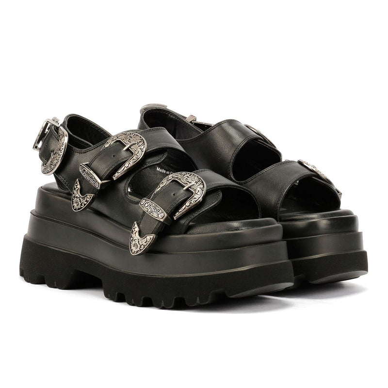 Buffalo Jupiter Ari West Sandali Neri Da Donna