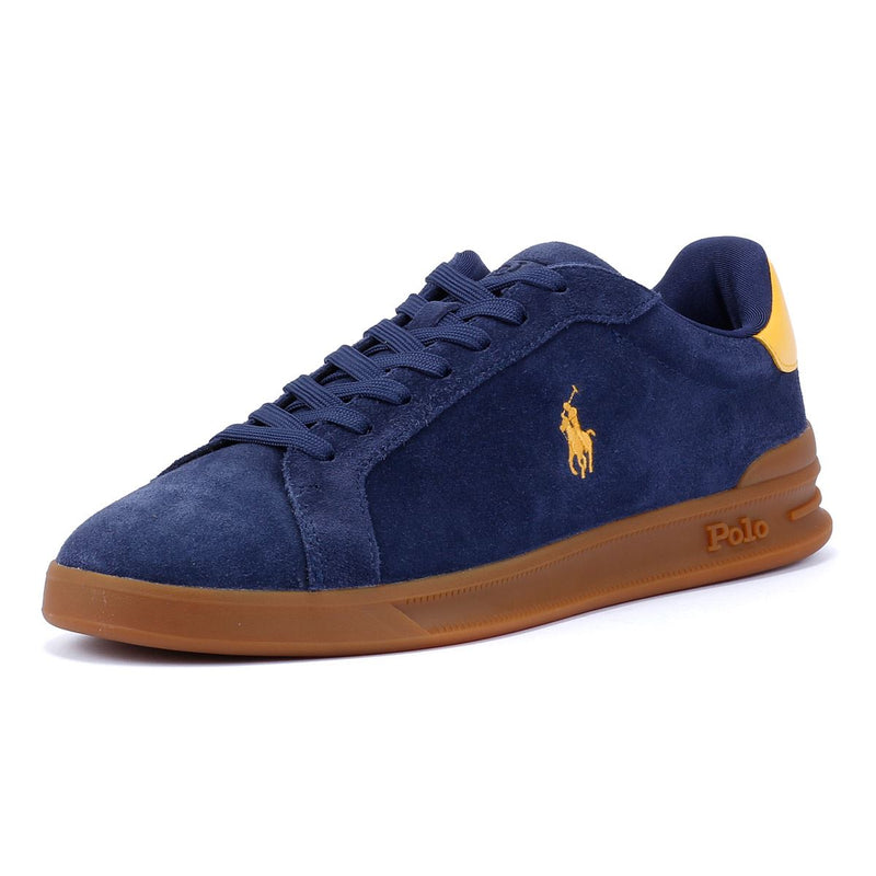 Ralph Lauren Heritage Court II Sneakers Blu Da Uomo In Camoscio