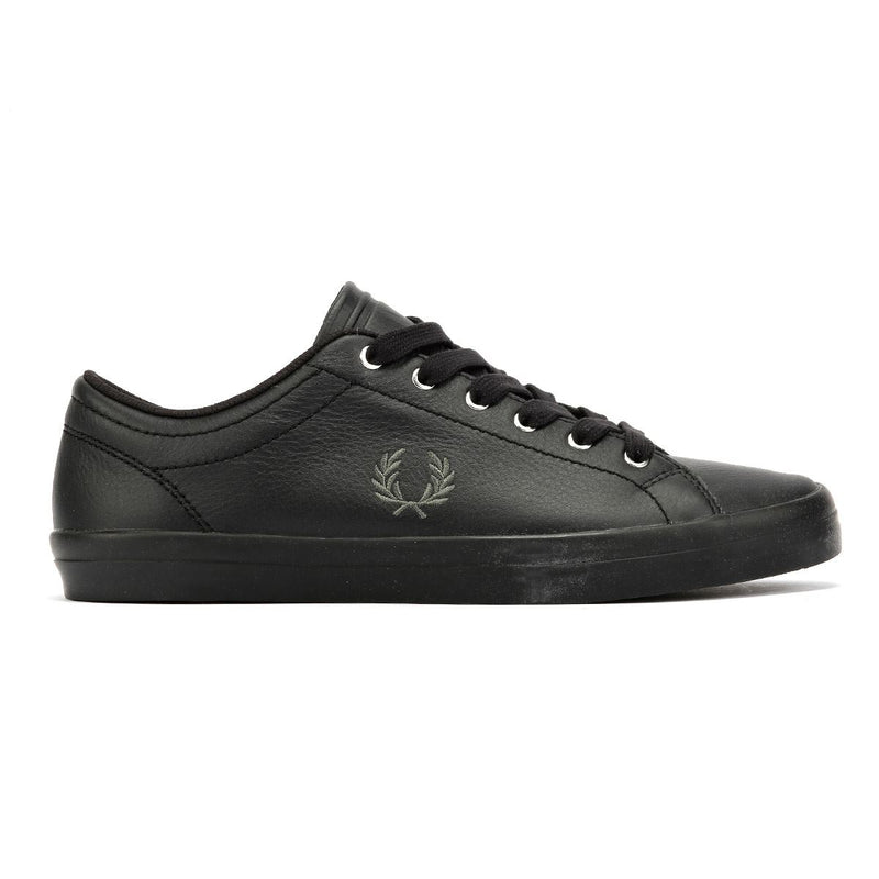 Fred Perry Baseline Scarpe Da Ginnastica Nere Da Uomo In Pelle