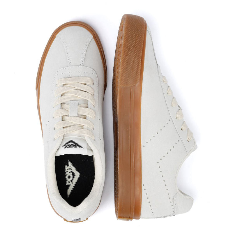 Pony Highbridge Low Sneakers Bianche In Camoscio