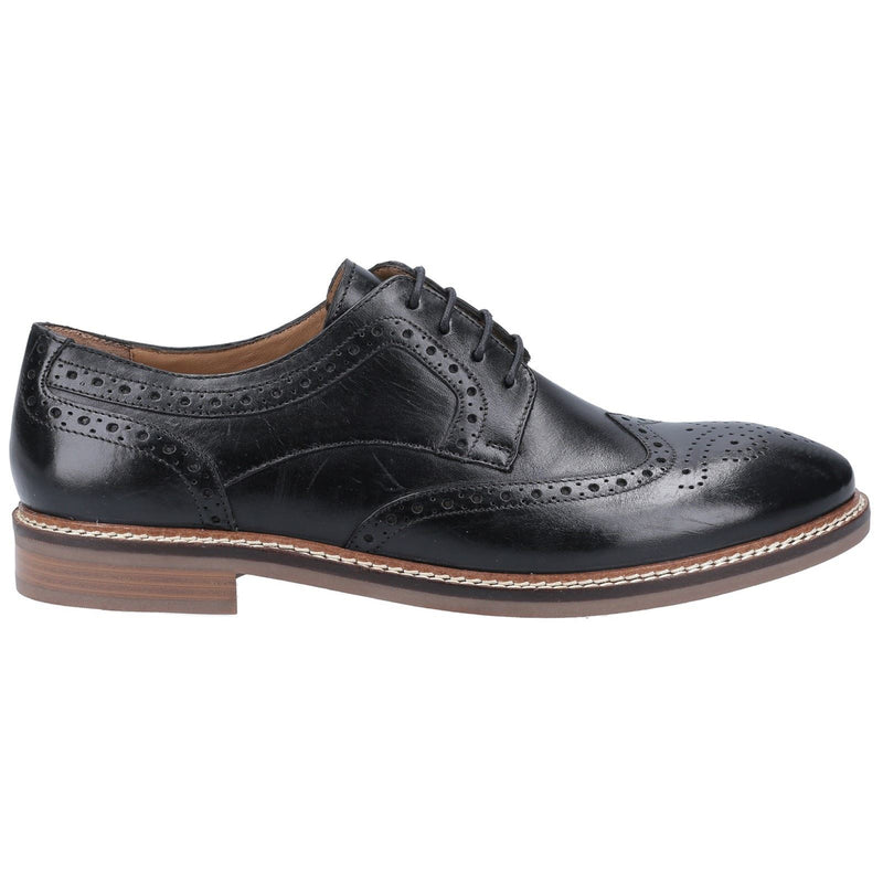 Hush Puppies Bryson Scarpe Nere In Stile Brogue In Pelle Da Uomo