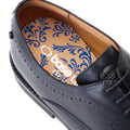 Base London Corbin Scarpe Oxford Nere In Pelle Da Uomo