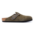 Birkenstock Boston Zoccoli Verdi In Camoscio