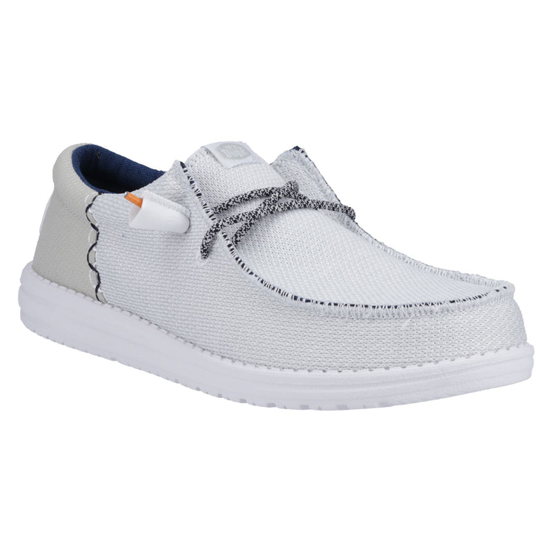 HEYDUDE Wally Funk Open Mesh Scarpe Da Barca Bianche Da Uomo