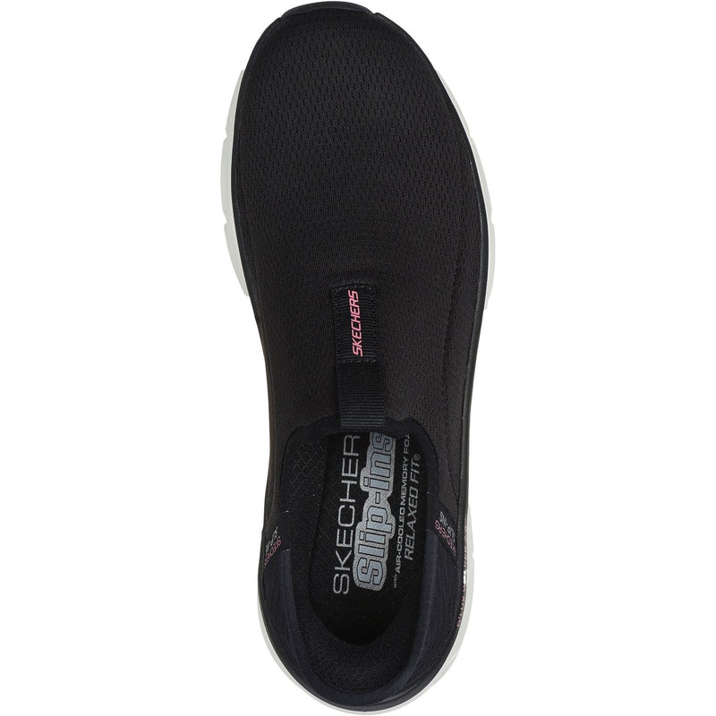 Skechers D'Lux Walker 2.0 Sneakers Da Donna In Poliestere Nero/Rosa
