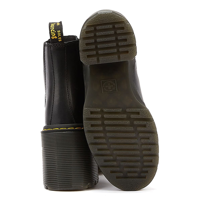 Dr. Martens Stivali Neri Da Donna In Pelle Spence Sendal