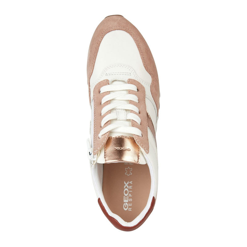 Geox D Tabelya Sneakers Da Donna Color Nude/Bianche