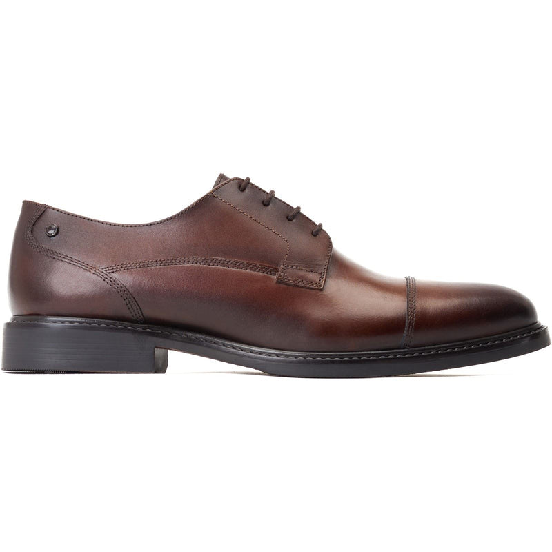 Base London Magnus Scarpe Oxford Marrone Bruciate Da Uomo In Pelle