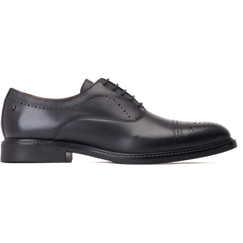 Base London Corbin Scarpe Oxford Nere In Pelle Da Uomo