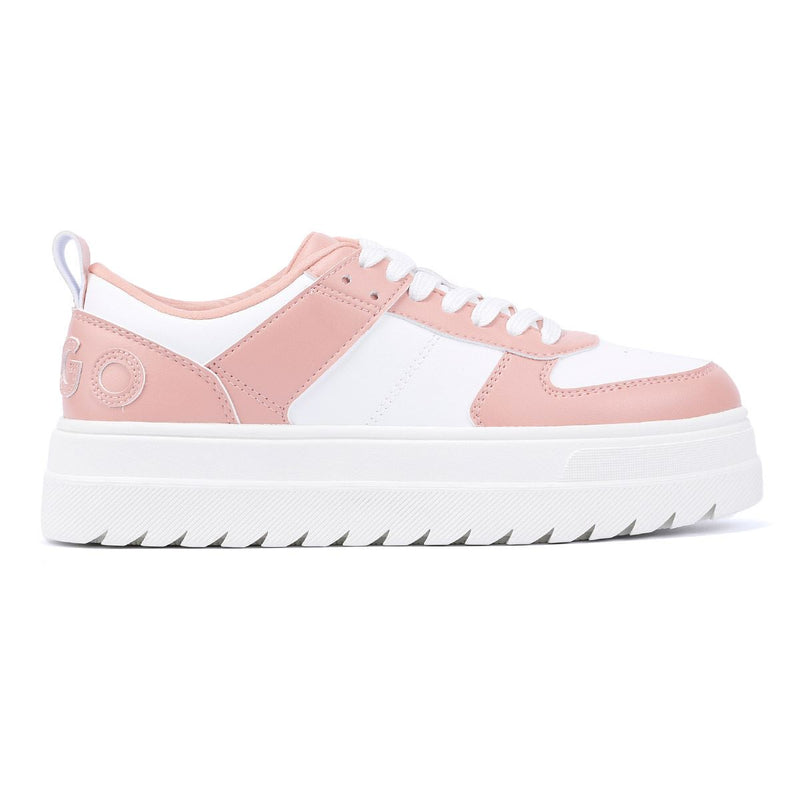 Hugo Lyssa Tennis Sneakers Bianche Da Donna In Pelle