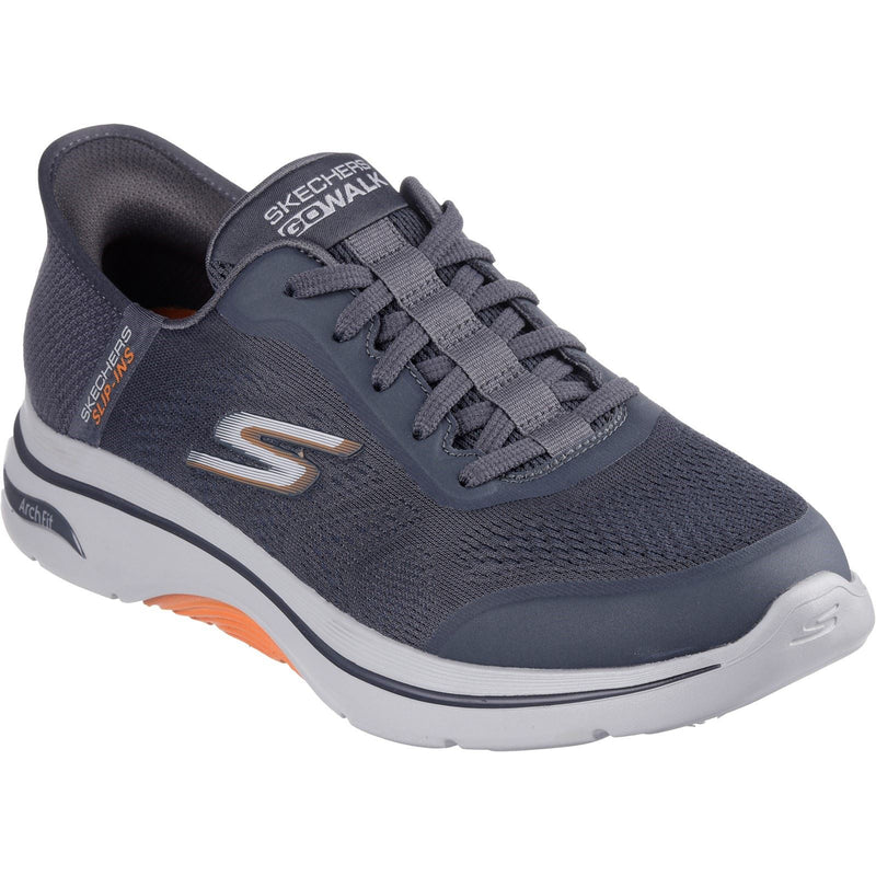 Skechers Arch Fit 2.0 Simplicity 2 Sneakers Da Uomo In Tessuto Grigio/Arancione