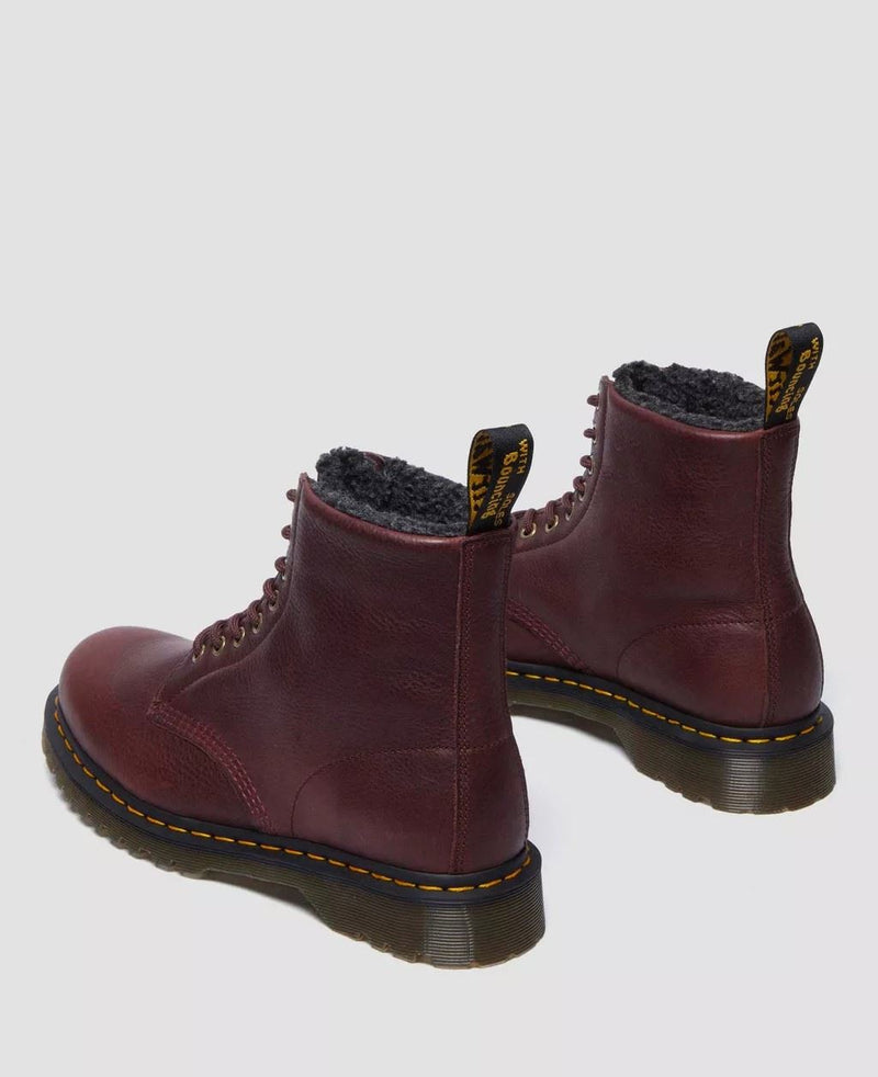 Dr. Martens 1460 WL Grizzly Stivali Rossi In Pelle