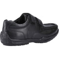 Hush Puppies Maddox Touch Fastening Scarpe Nere Per Ragazzi In Pelle