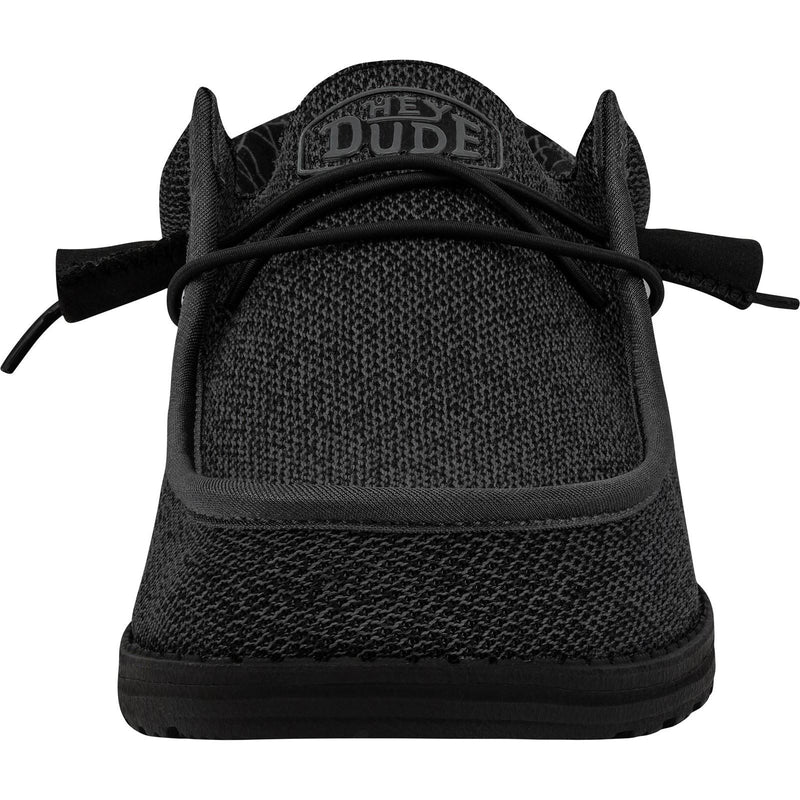 HEYDUDE Wally Sox Scarpe Da Barca In Micro Camoscio Nero Totale Da Uomo