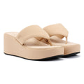 FitFlop Platfforms Wedge Sandali Beige Da Donna