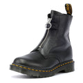 Dr. Martens 1460 Pascal Front Zip Stivali Neri In Pelle Da Donna