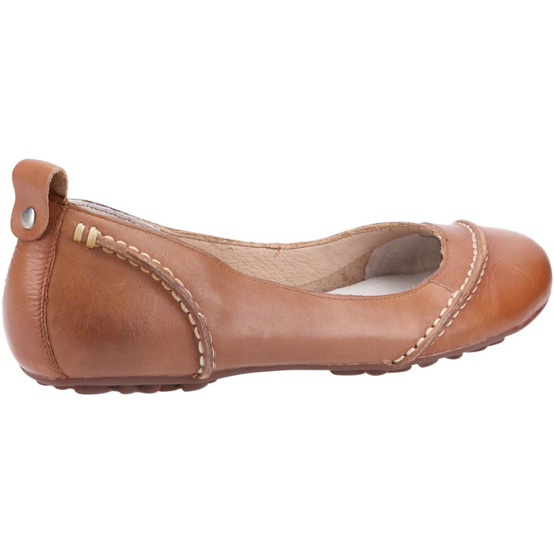 Hush Puppies Janessa Ballerine Piatte Da Donna In Pelle Color Cuoio