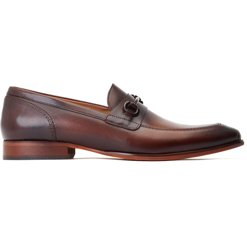 Base London Russo Scarpe Da Uomo In Pelle Marrone Bruciata