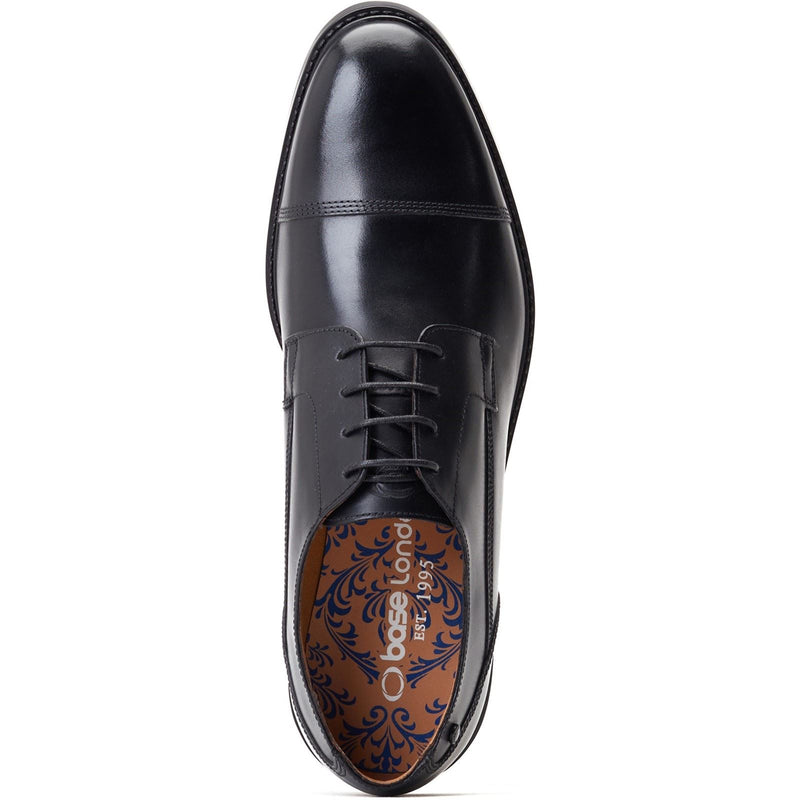 Base London Magnus Scarpe Oxford Nere In Pelle Da Uomo