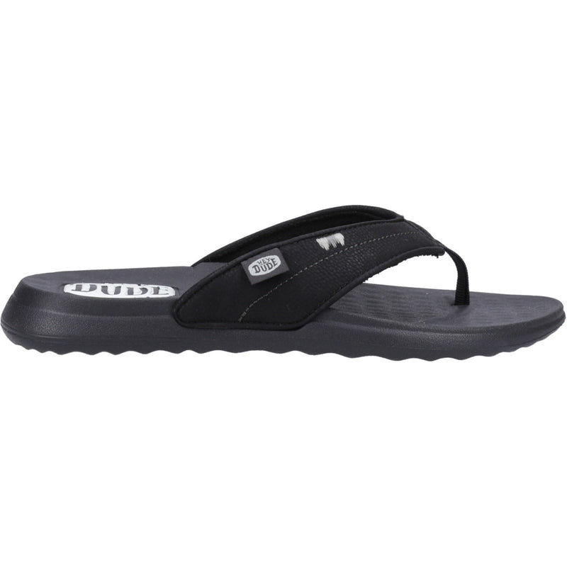 HEYDUDE Women's Christi Flip Classic Black Sandals