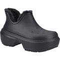 Crocs Stomp Shorty Stivali Neri Da Donna In Materiale Termoplastico