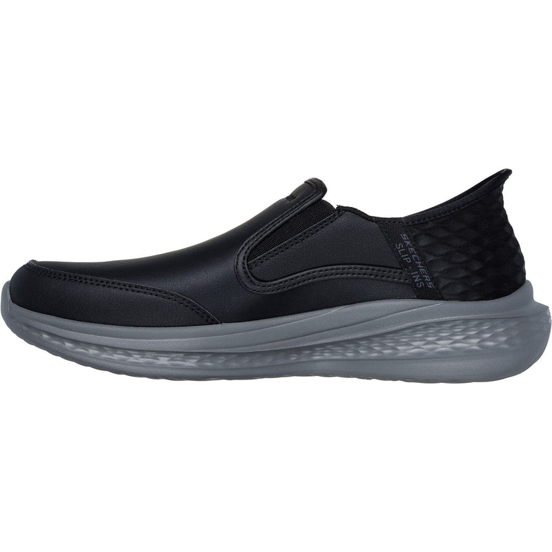 Skechers Slade Cooper Scarpe Da Mocassino Nere In Pelle Da Uomo