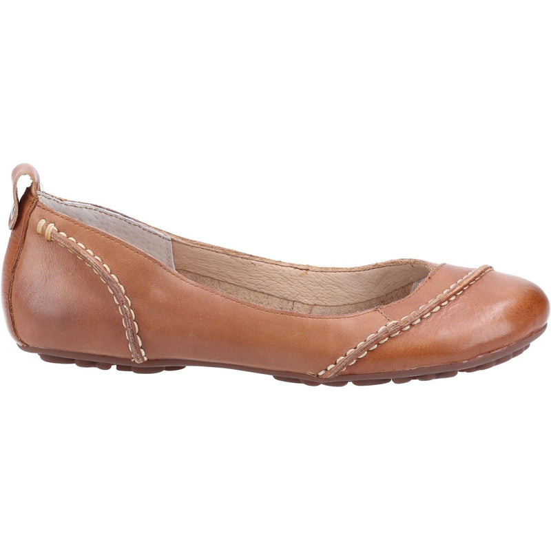 Hush Puppies Janessa Ballerine Piatte Da Donna In Pelle Color Cuoio