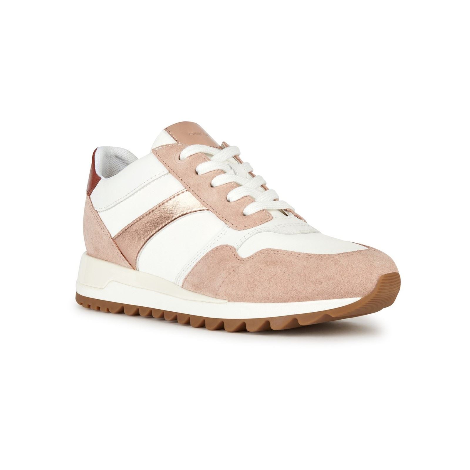 Geox D Tabelya Sneakers Da Donna Color Nude/Bianche