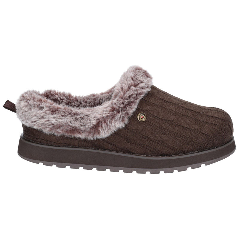 Skechers Keepsakes Ice Angel Pantofole Da Donna In Poliestere Color Cioccolato