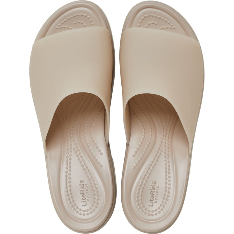 Crocs Brooklyn Slide Heel Sandali Da Donna Color Taupe
