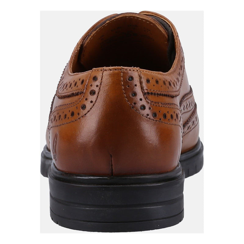 Hush Puppies Santiago Scarpe In Pelle Da Uomo Color Cuoio Con Lacci.