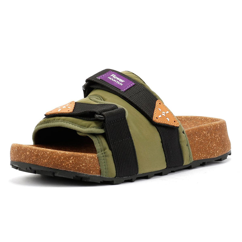 Flower Mountain Niwa Slider Nylon Verde Ciabatte