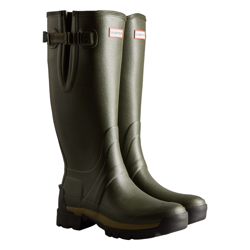 Hunter Balmoral Adjustable Stivali Di Gomma Verde Scuro Wellington