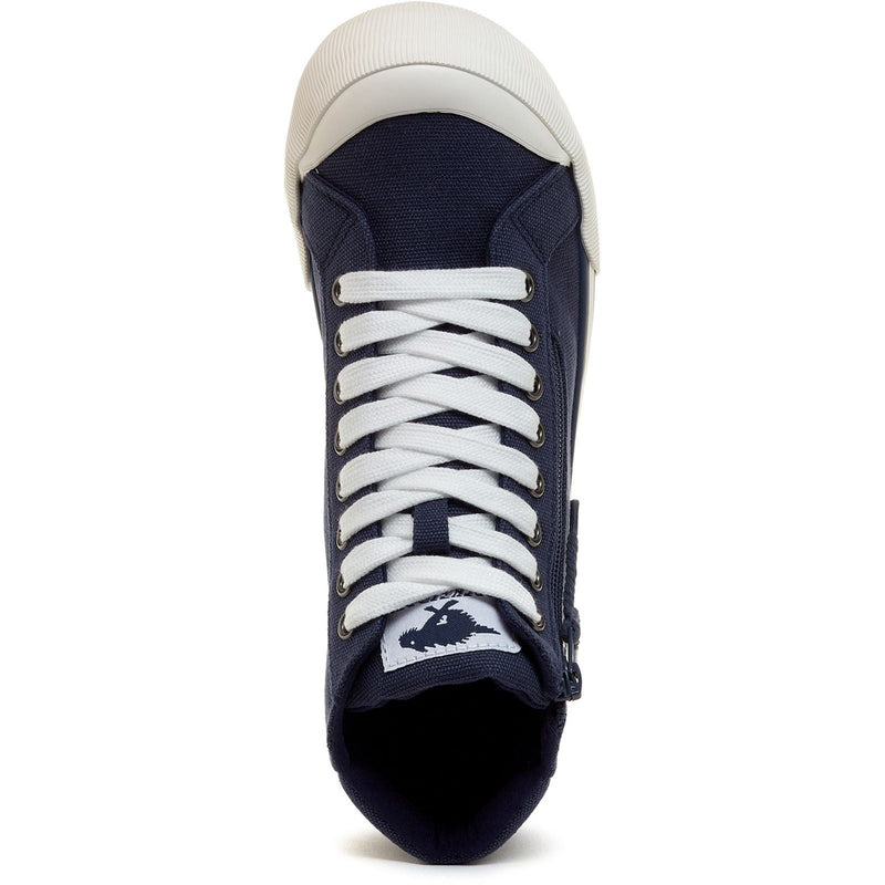 Rocket Dog Jazzin Hi Sneakers Da Donna In Cotone Blu Scuro
