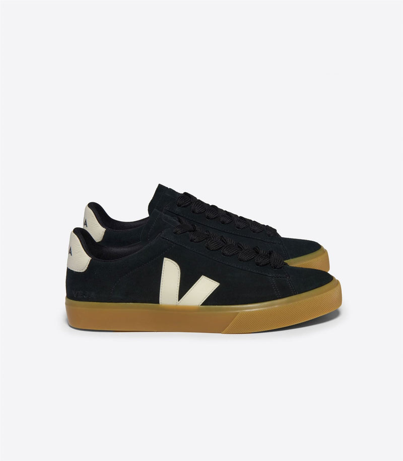 Veja Campo Sneakers Nere Da Donna In Camoscio