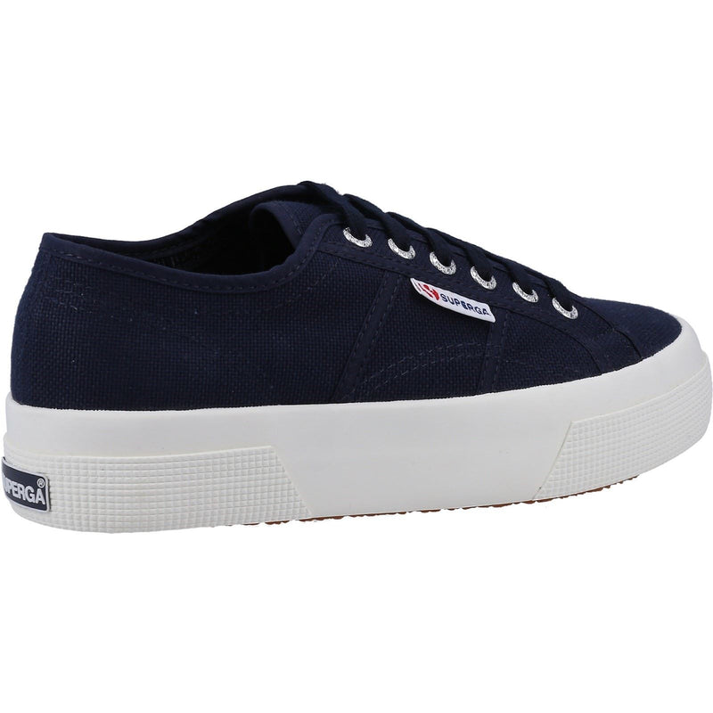 Superga 2740 Platform Sneakers Da Donna In Cotone Blu Scuro