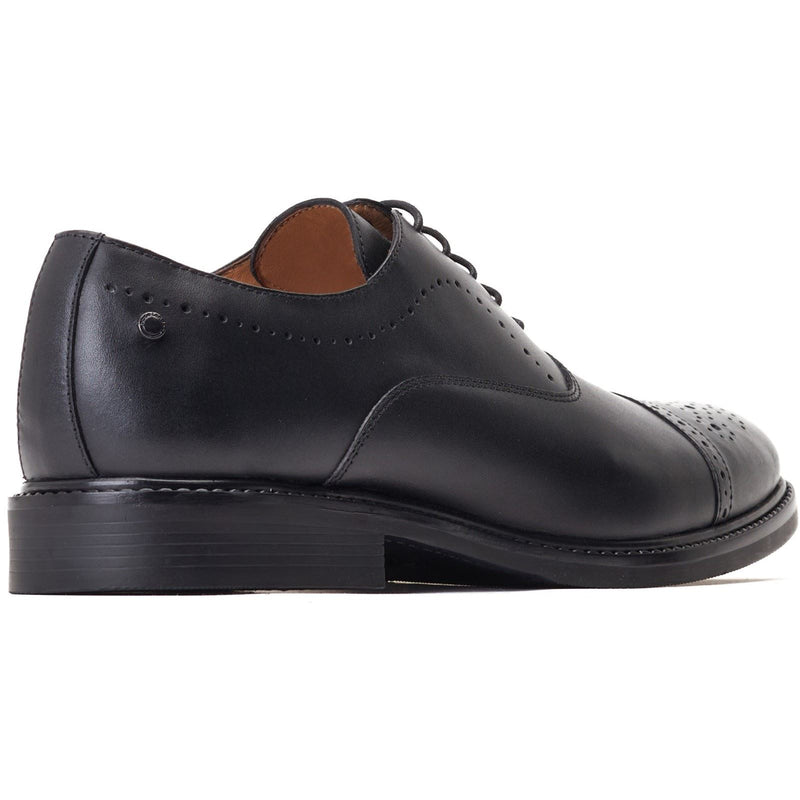 Base London Corbin Scarpe Oxford Nere In Pelle Da Uomo