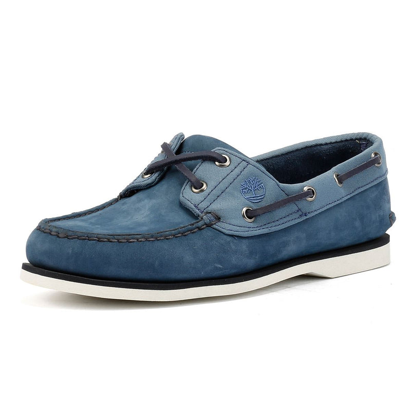 Timberland Classic 2 Eye Scarpe Stringate Blu In Pelle Da Uomo
