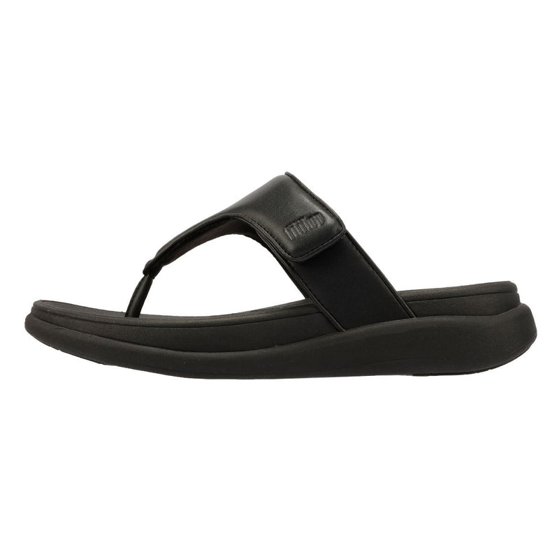 FitFlop F-Mode Go Adjustable Flatform Sandali Neri Da Donna