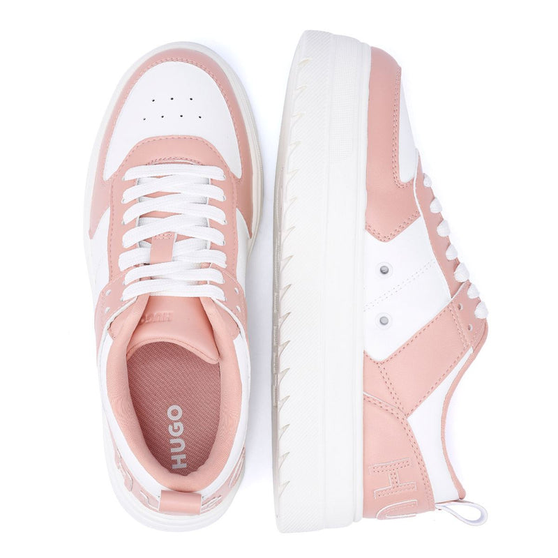 Hugo Lyssa Tennis Sneakers Bianche Da Donna In Pelle