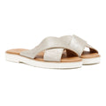 TOMS Mae Crossover Sandali Argento In Camoscio Da Donna