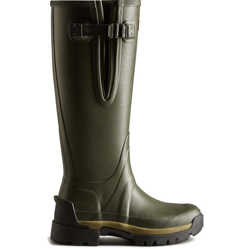 Hunter Balmoral Adjustable Stivali Di Gomma Da Donna Color Verde Oliva Scuro