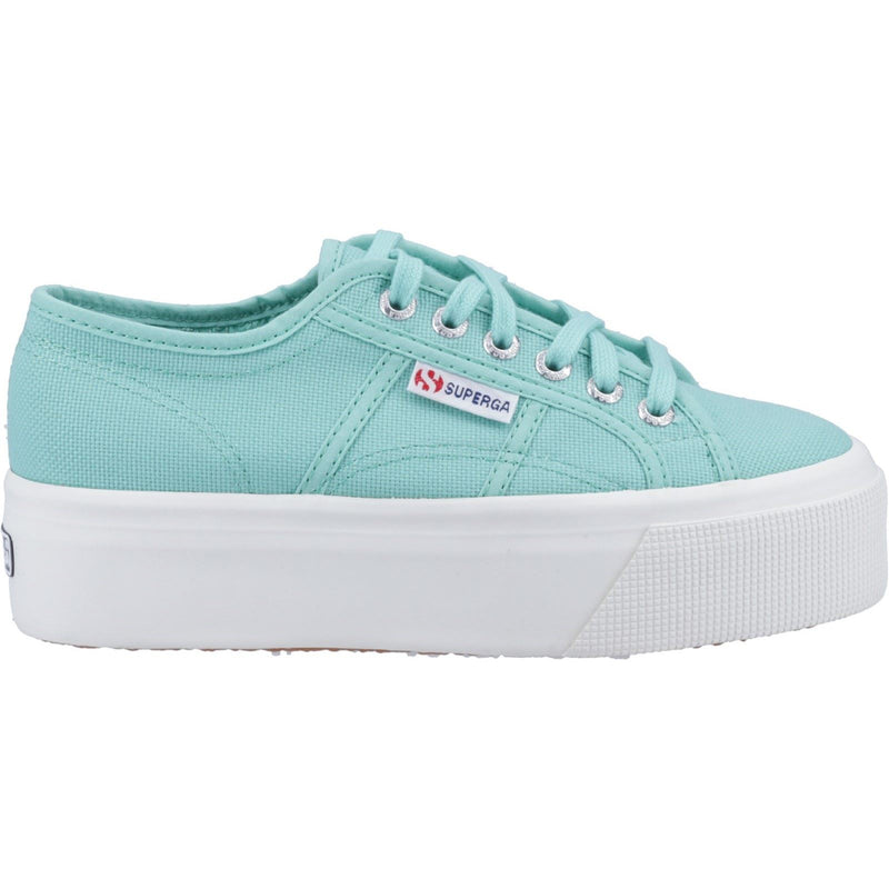 Superga 2790 Linea Up And Down Scarpe Da Ginnastica Verdi Da Donna In 100% Cotone