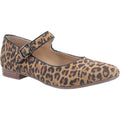 Hush Puppies Melissa Strap Ballerine Da Donna In Pelle Scamosciata Con Stampa Leopardata.