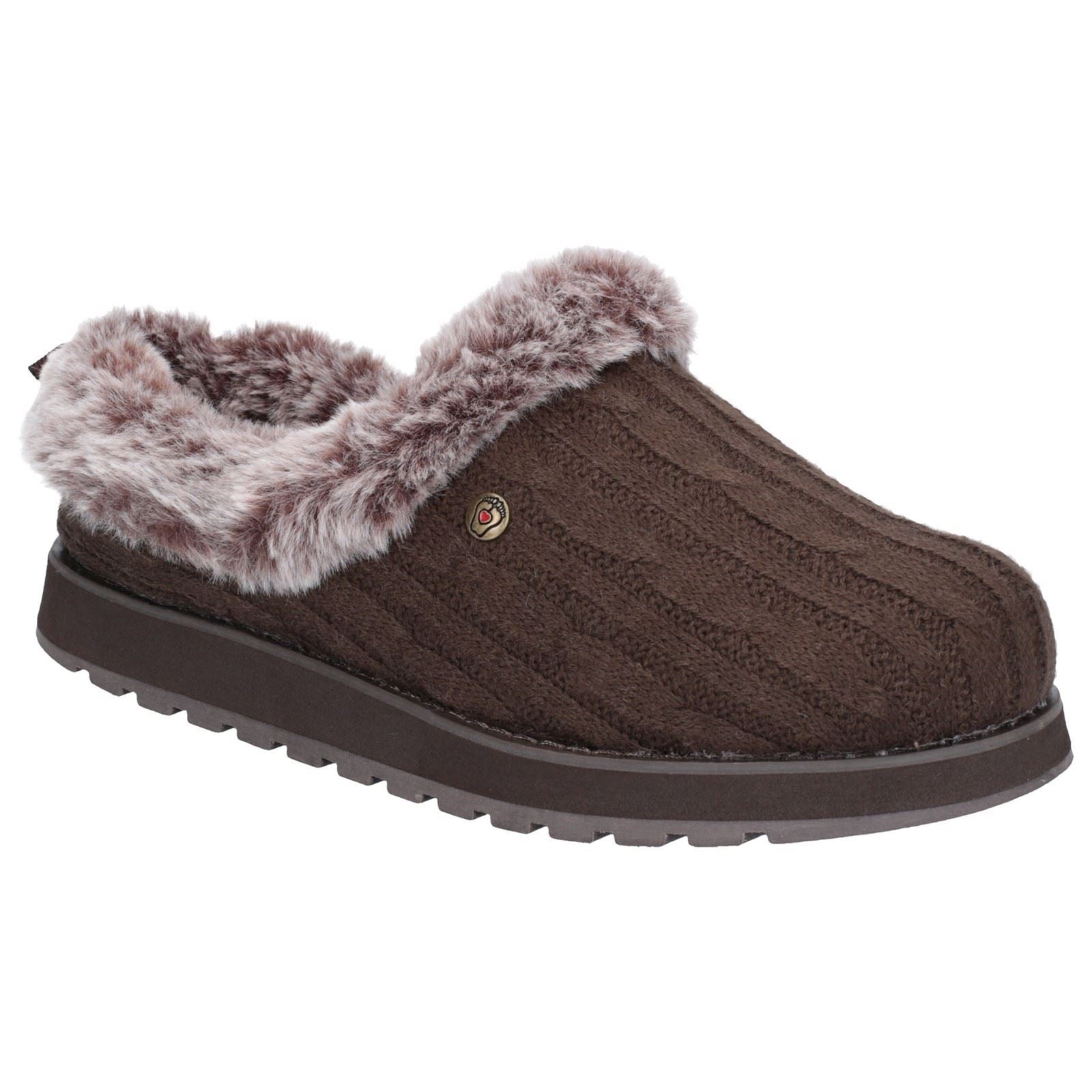 Skechers Keepsakes Ice Angel Pantofole Da Donna In Poliestere Color Cioccolato