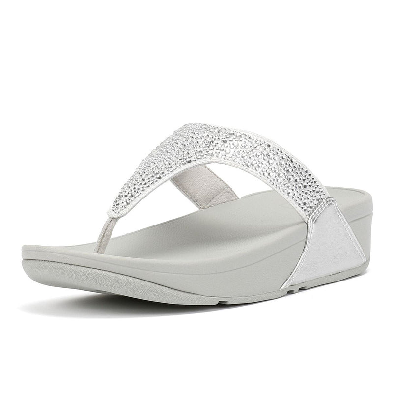 FitFlop Lulu Crystal Mix Sandali Argento Da Donna